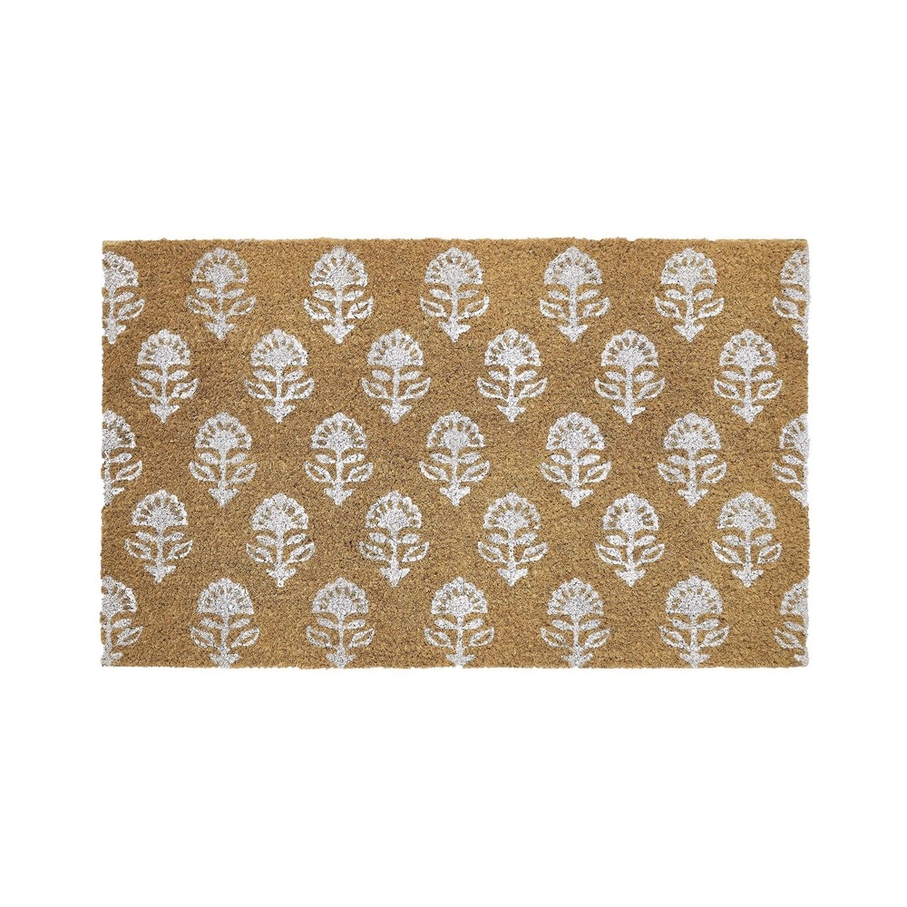 My‎ Texas House Multi Block Floral Outdoor Coir Doormat, 18x30